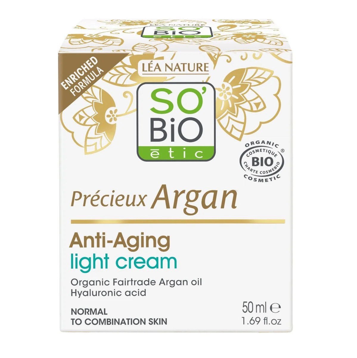 SO’BiO étic Anti-age Précieux Argan Lehký denní krém BIO 50 ml
