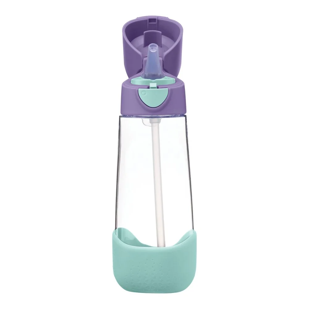 B.BOX Lahev na pití s brčkem 600 ml - lilac pop