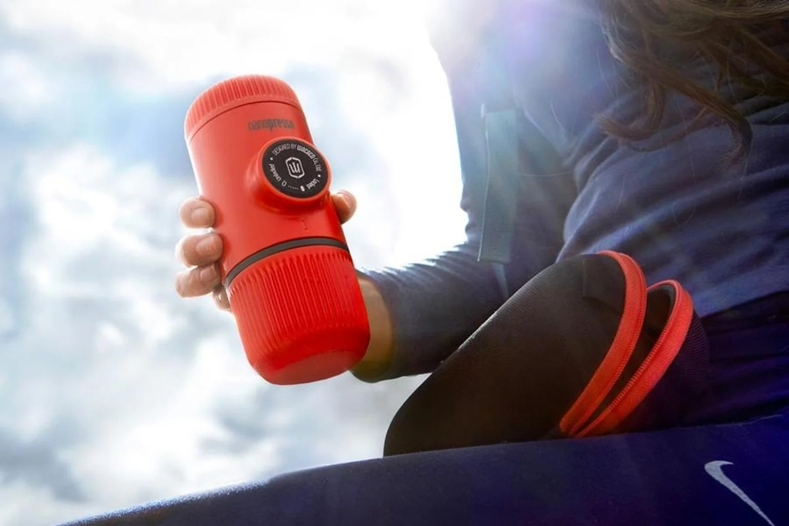 Wacaco Nanopresso Lava Red + pevný obal Kávovar