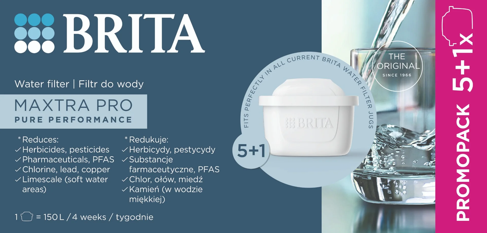 BRITA MAXTRAPro Pure Performance náhradní filtry 5+1 ks