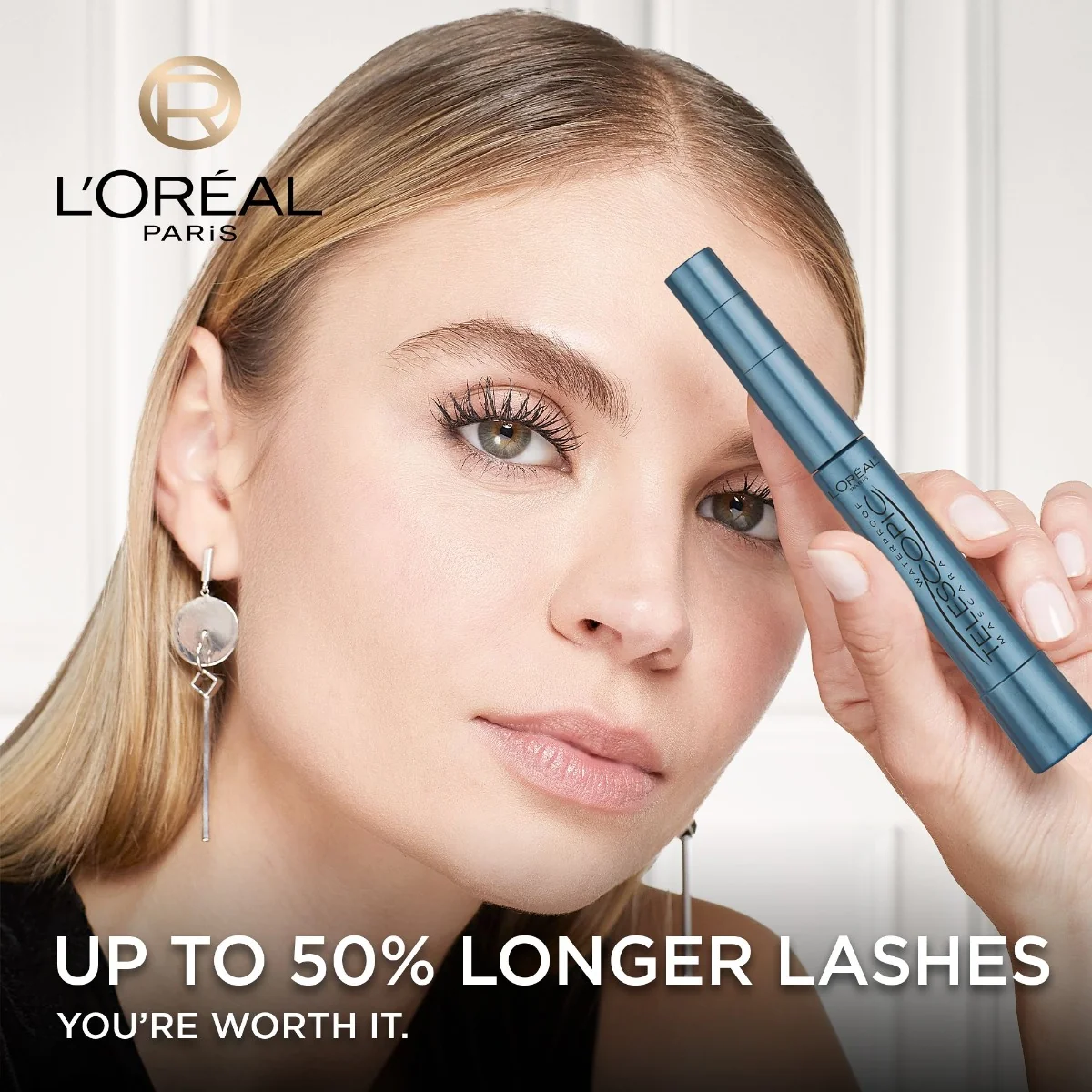 Loréal Paris Telescopic Mascara Black voděodolná řasenka 8 ml