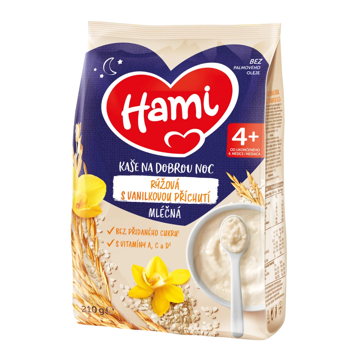 Hami Mléčná kaše na dobrou noc rýžová s vanilkovou příchutí 210 g