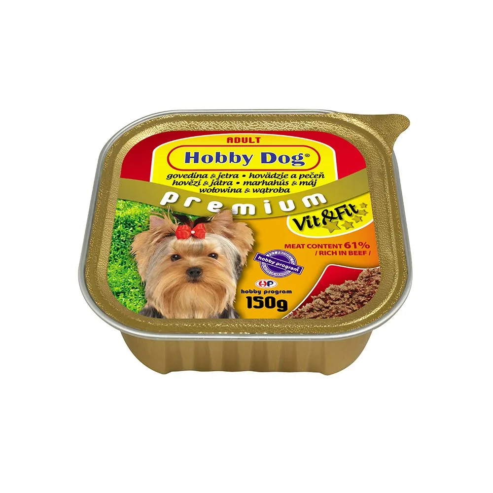 Hobby Dog Hovězí a játra konzerva 150 g