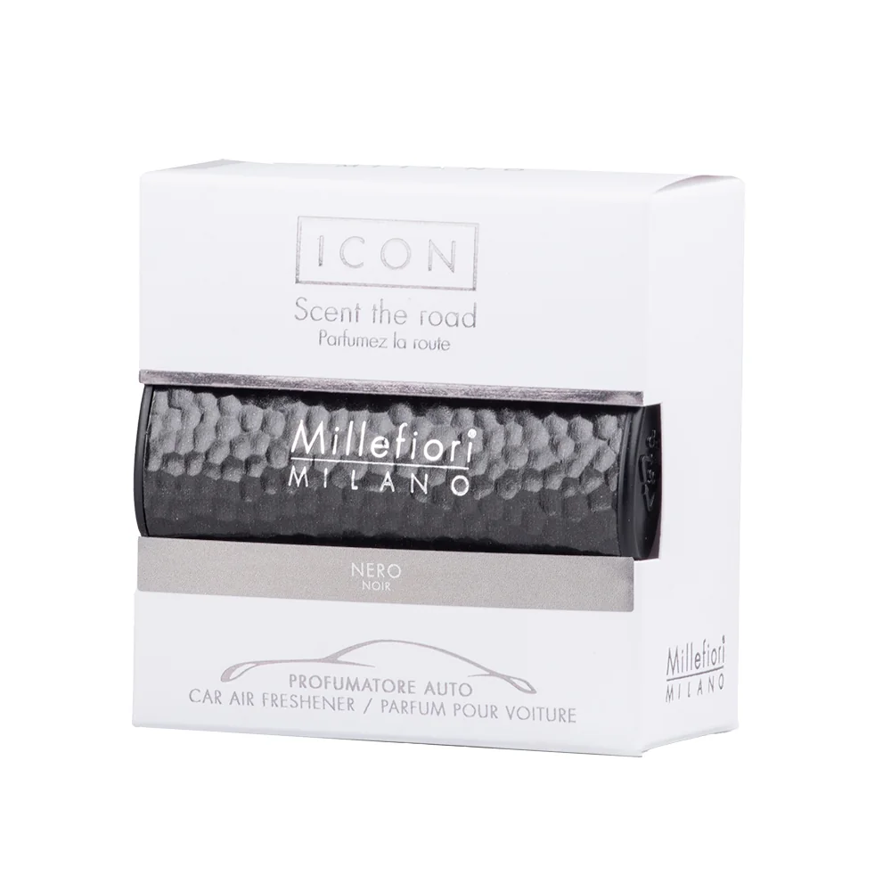 Millefiori Icon Metal Shades Nero vůně do auta 47 g tmavě hnědá