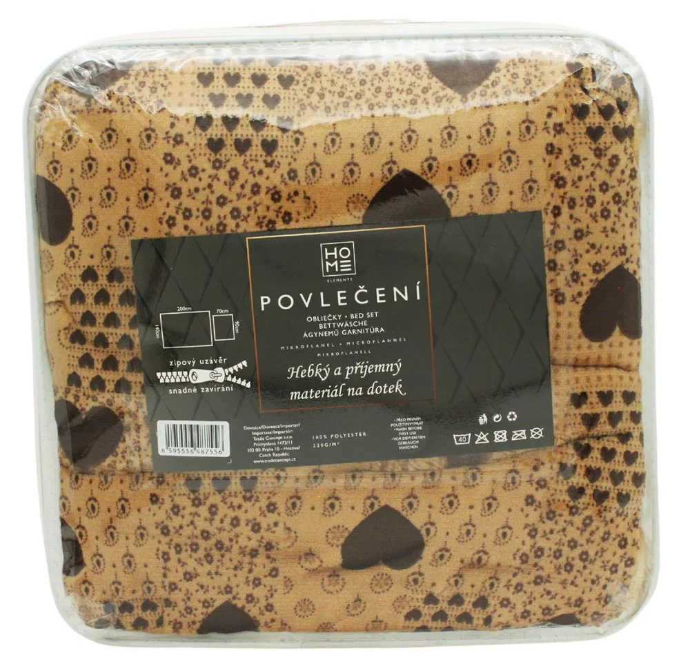 HOME ELEMENTS Povlečení mikroflanel Srdce