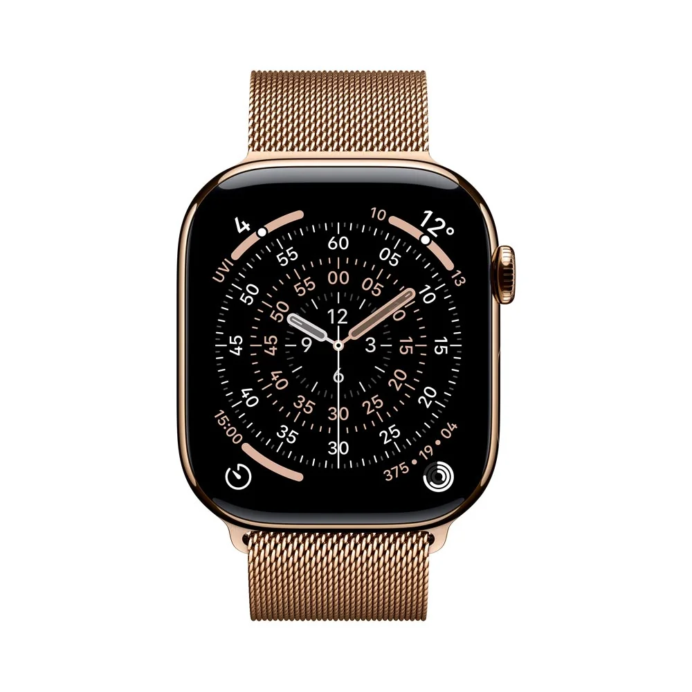 Apple Watch 11 46 mm titan, milánský řemínek S/M chytré hodinky