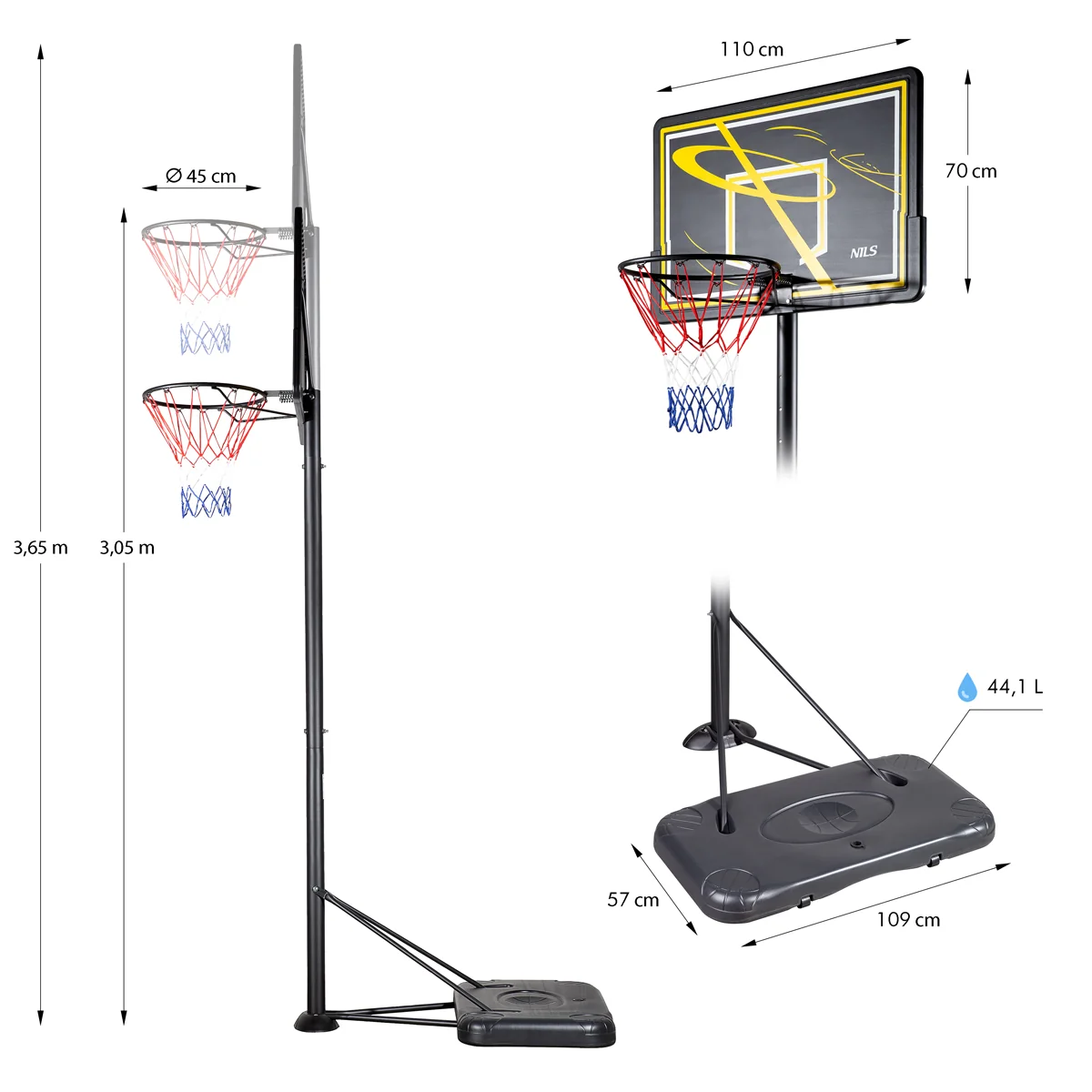 Nils Basketbalový koš ZDK019E