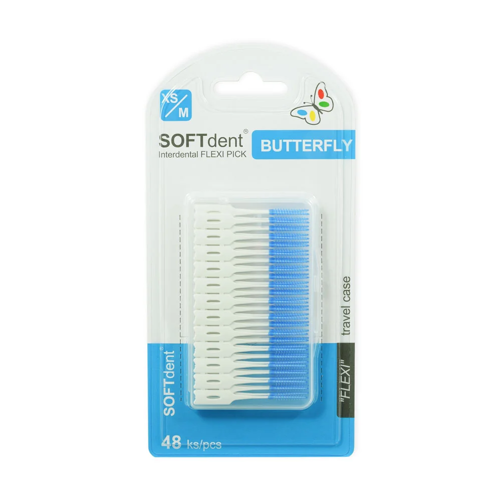 SOFTdent Butterfly FLEXI PICK dentální párátka 48 ks
