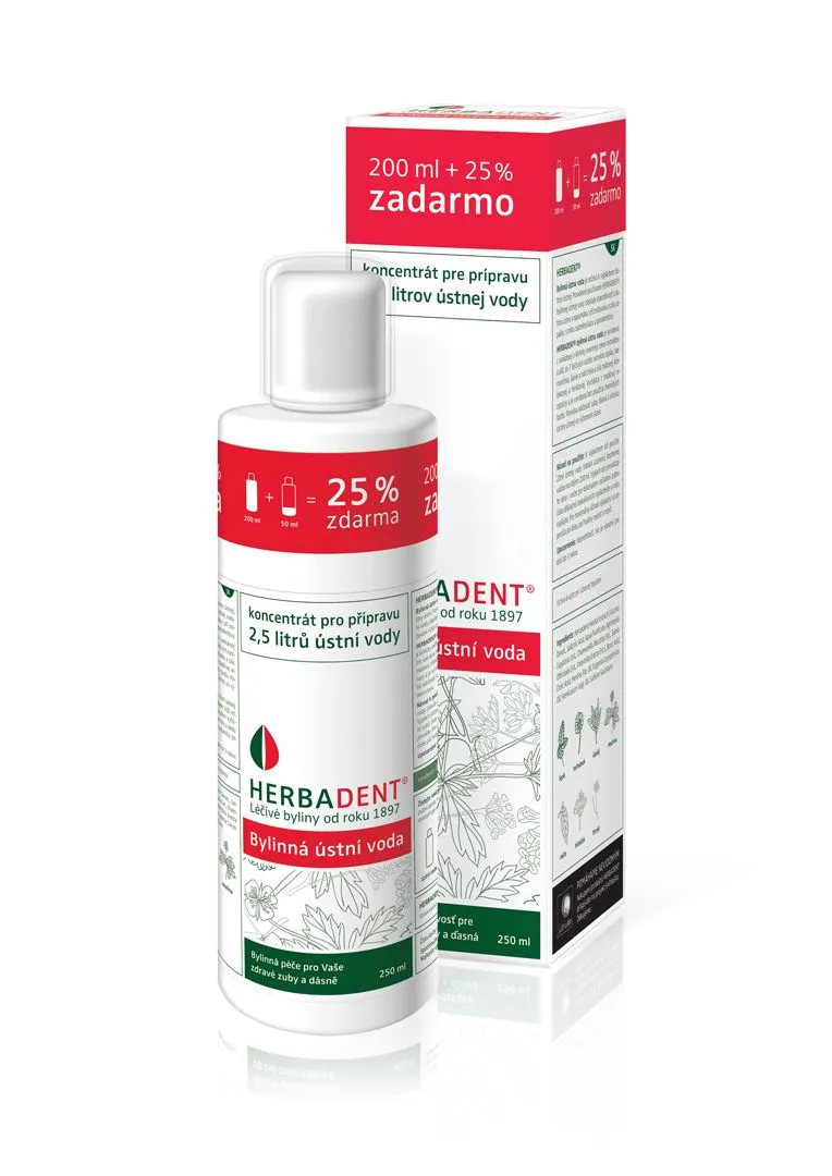 Herbadent Professional Koncentrát bylinné ústní vody 250 ml