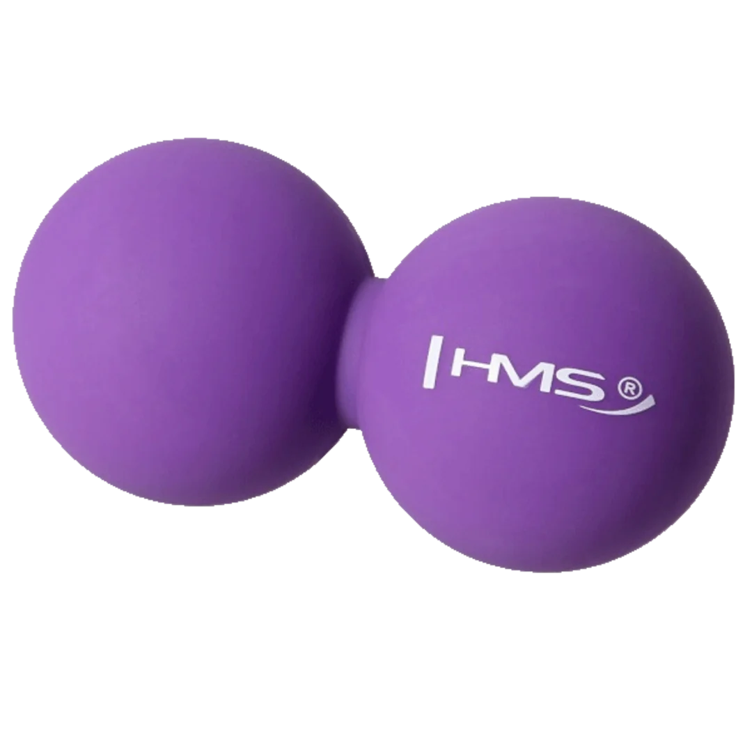 HMS Dvojitý masážní míč Lacrosse ball BLC02 fialový - 6,5cm