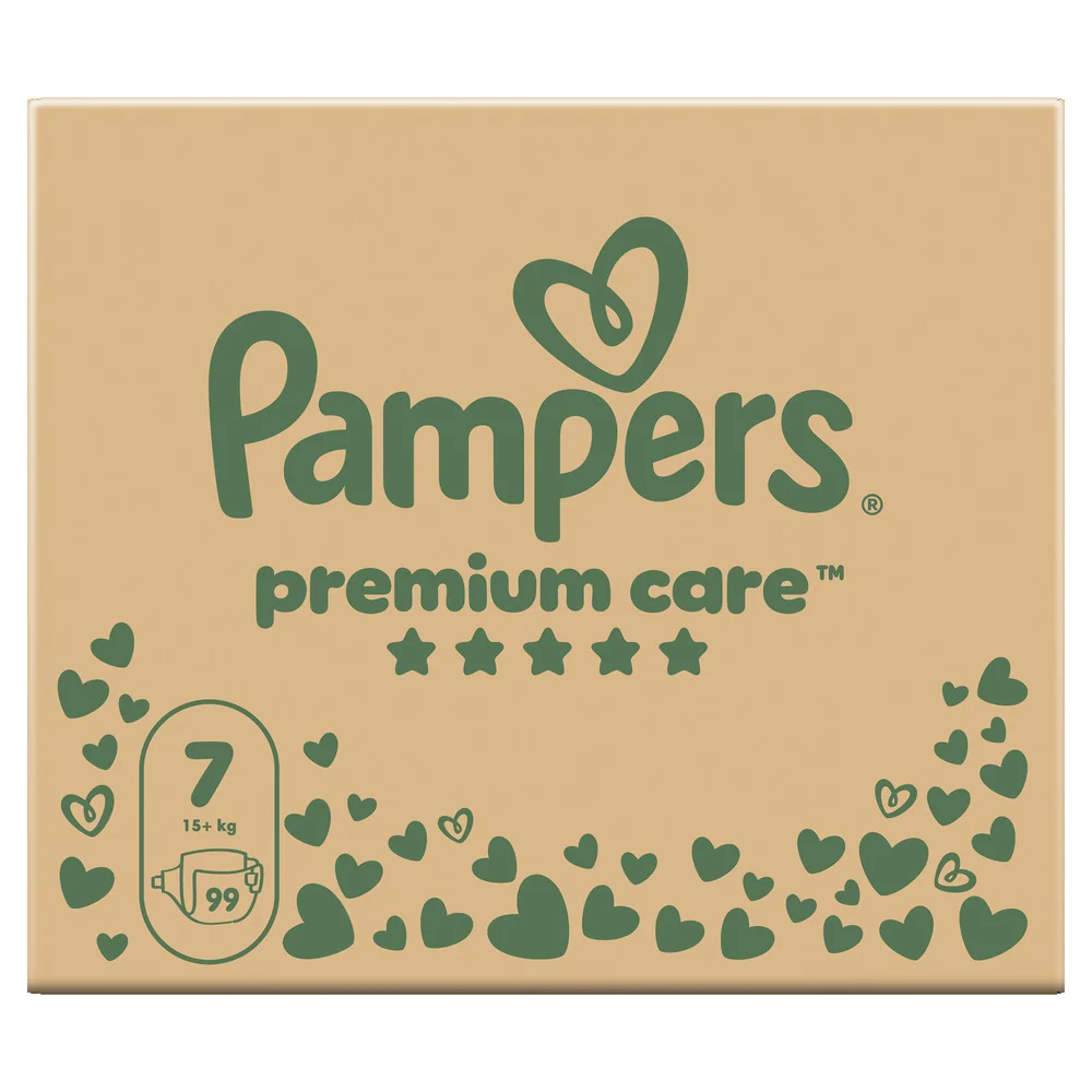 Pampers Premium Care vel. 7 15+ kg dětské pleny 99 ks