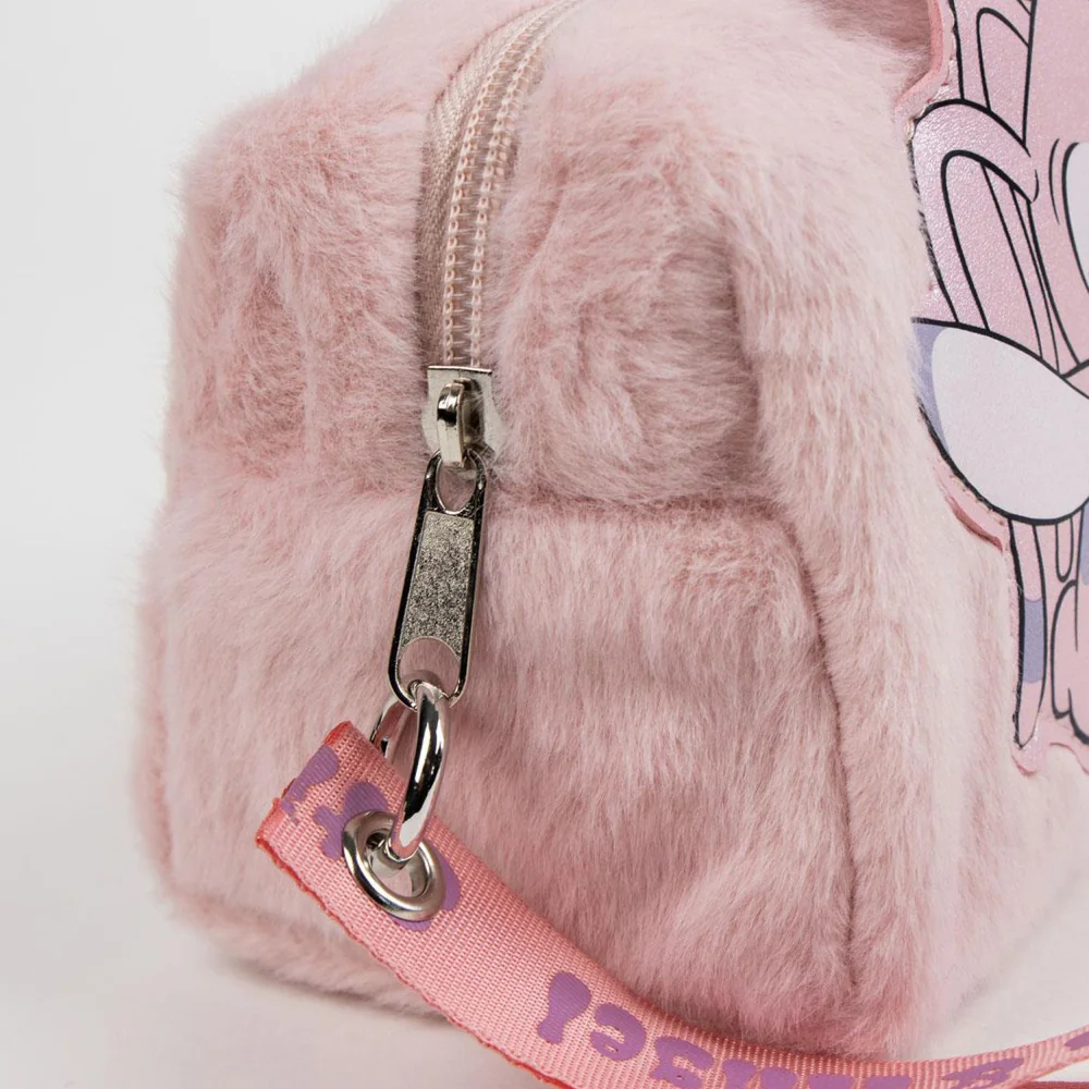 Cerdá Kosmetická plyšová taštička Stitch a Angel 1 ks růžová