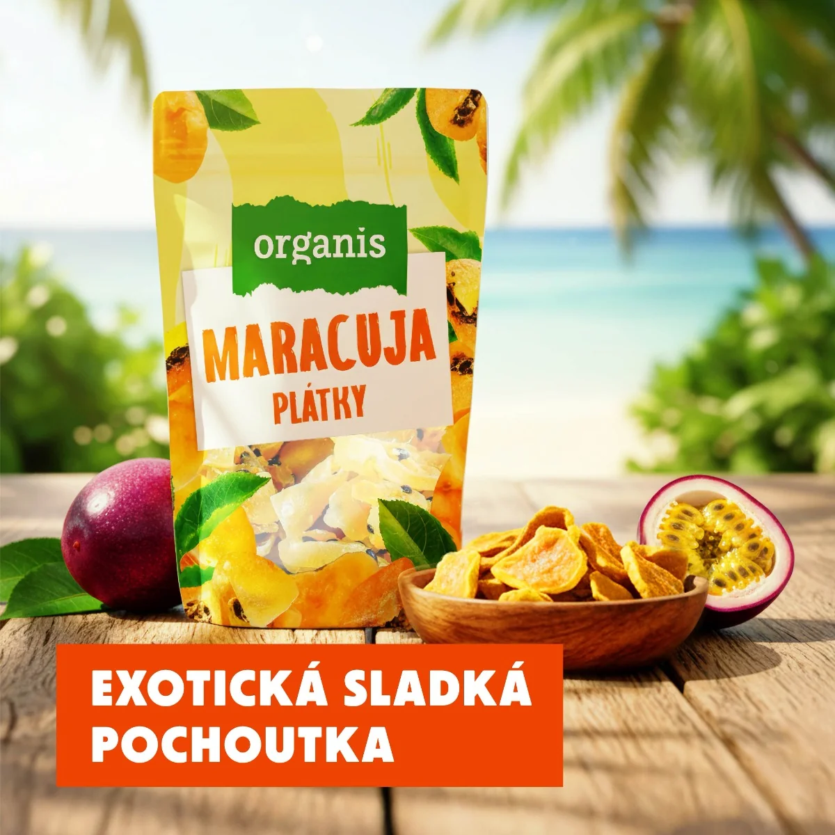 Organis Sušená maracuja plátky 250 g