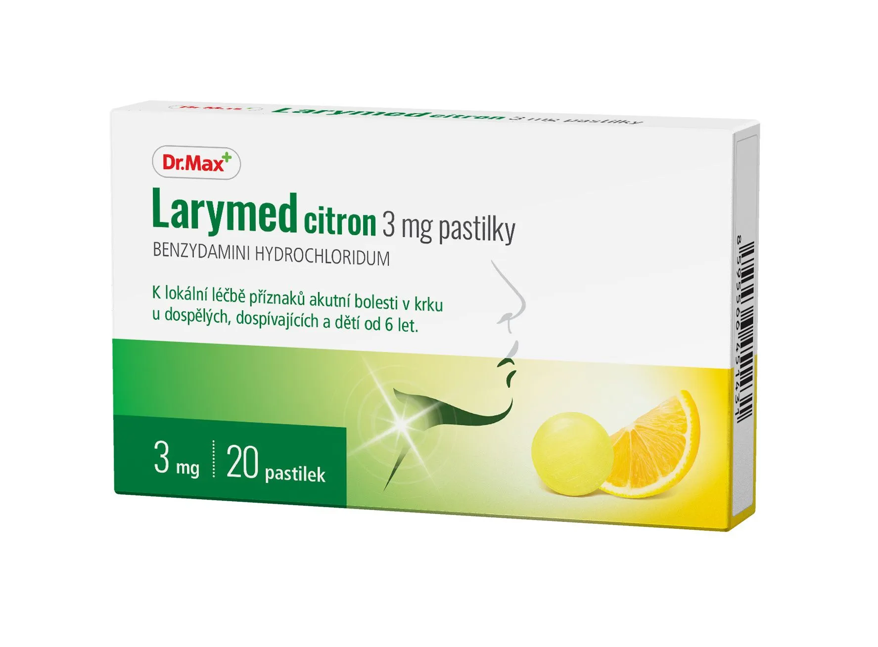 Dr. Max Larymed citron 3 mg 20 pastilek