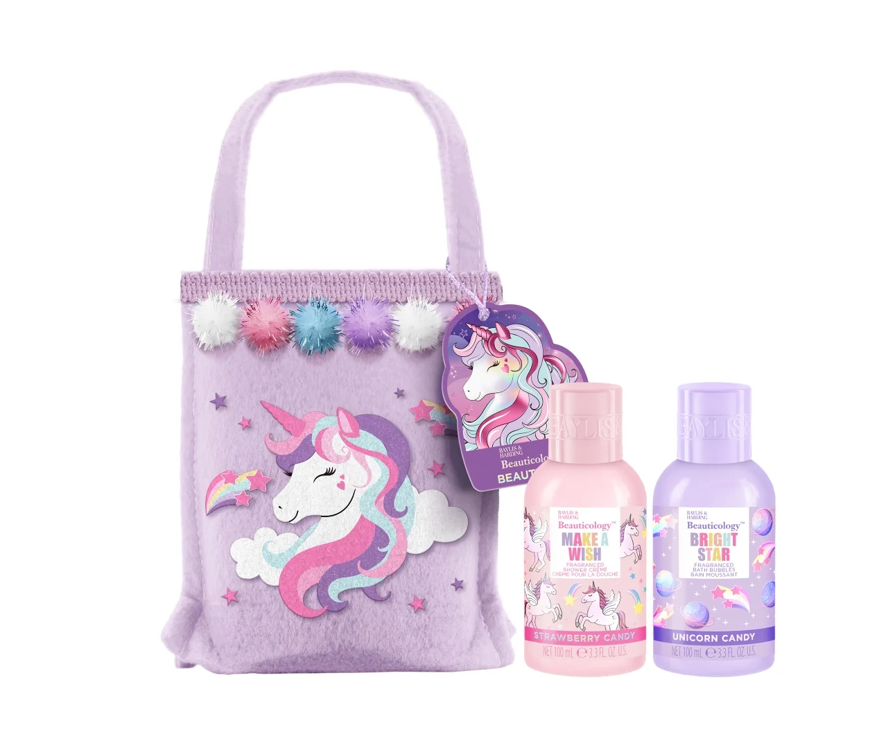 Baylis & Harding Sada péče o tělo v taštičce Unicorn 2x100 ml