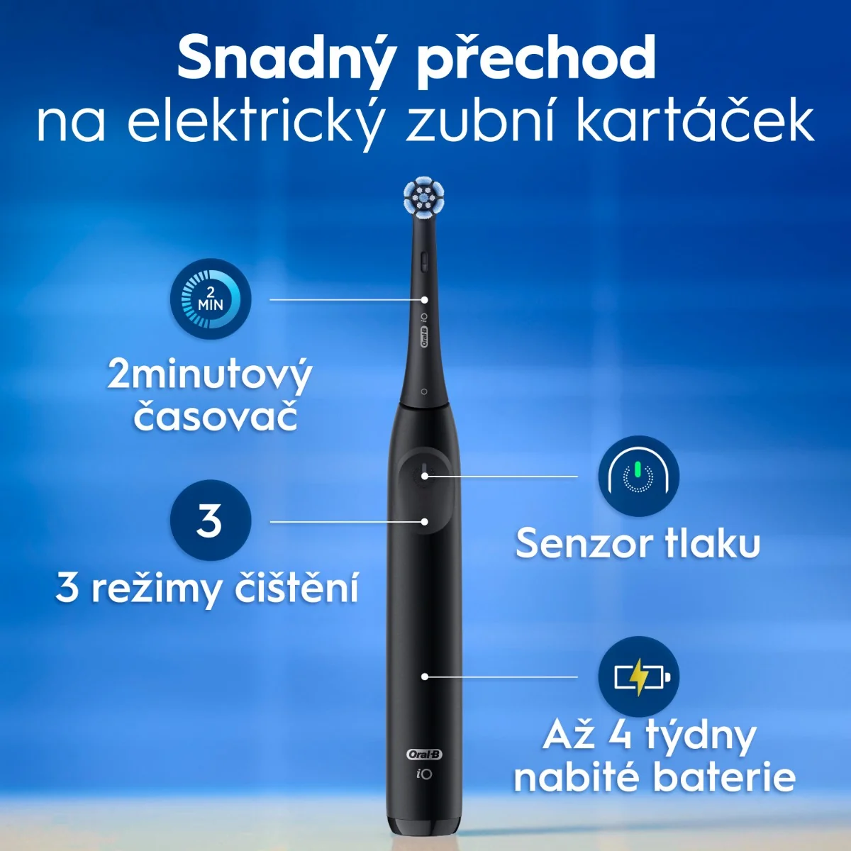 Oral-B iO 2 elektrický zubní kartáček černý