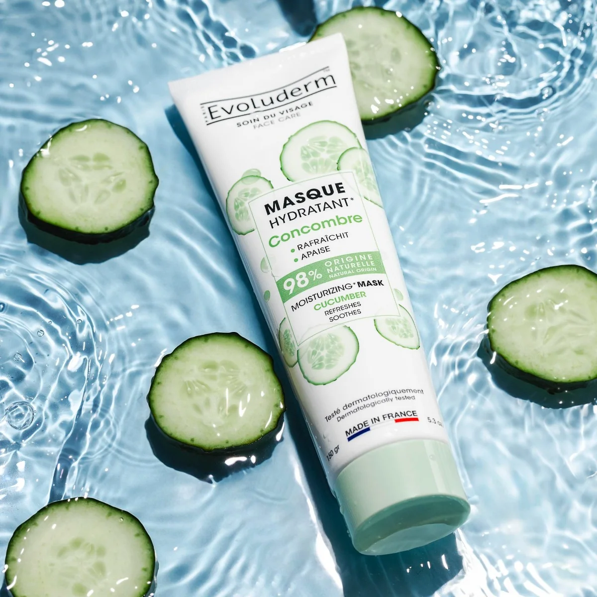 Evoluderm Hydratační pleťová maska s okurkovým extraktem 150 ml