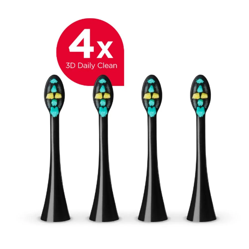 Concept ZK0071 Perfect Smile 3D Daily Clean náhradní hlavice 4 ks black