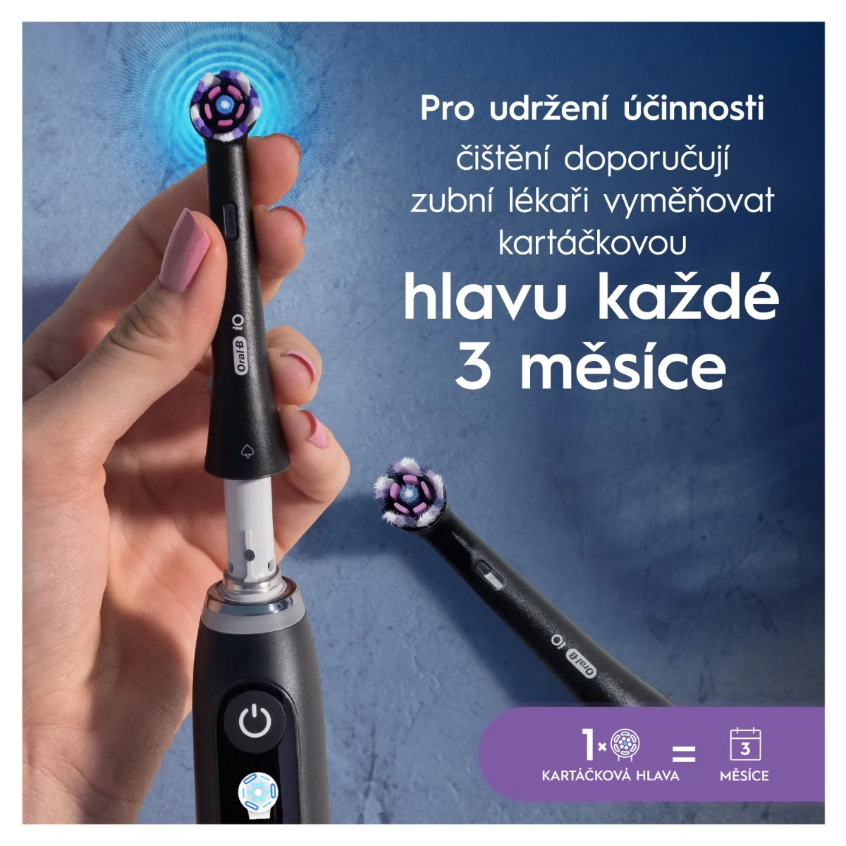 Oral-B iO Series Radiant White kartáčkové hlavy 4 ks černé