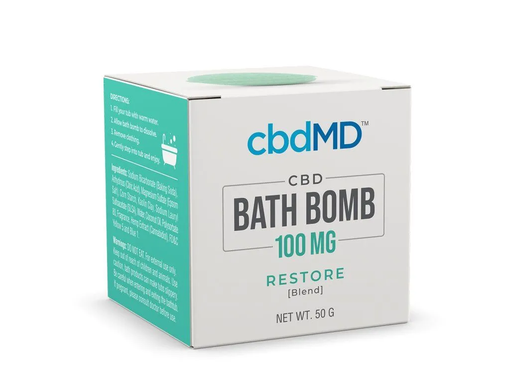 cbdMD Bath Bomb 100 mg Restore-Blend 1 ks