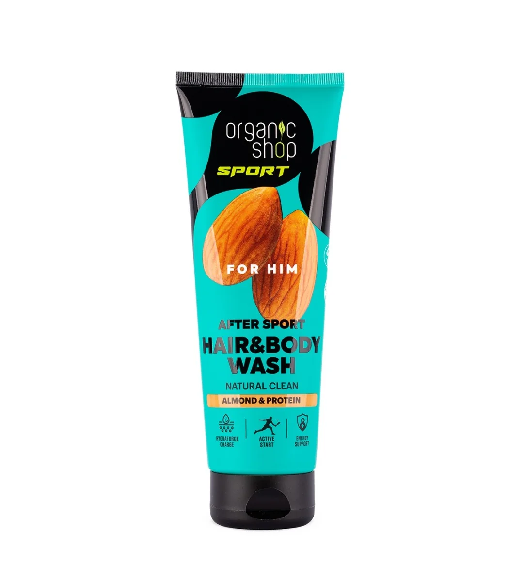 Organic Shop Sport Pánský sprchový gel Mandle a protein 200 ml