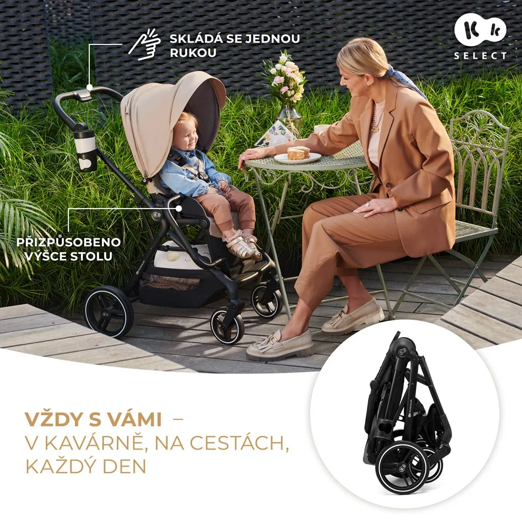 Kinderkraft select Kočárek sportovní Yoxi Pure Black
