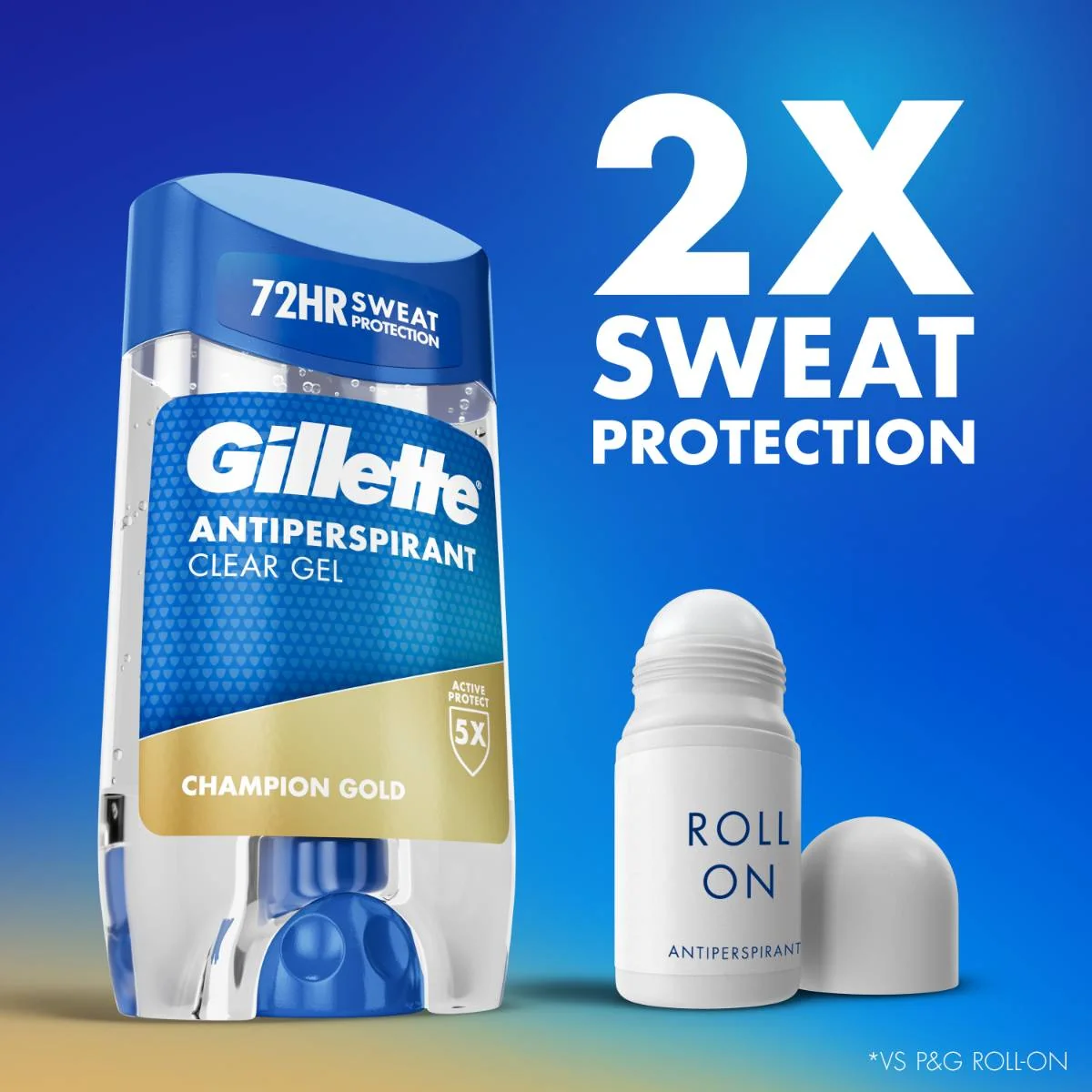Gillette Champion Gold Pánský gelový antiperspirant 70 ml
