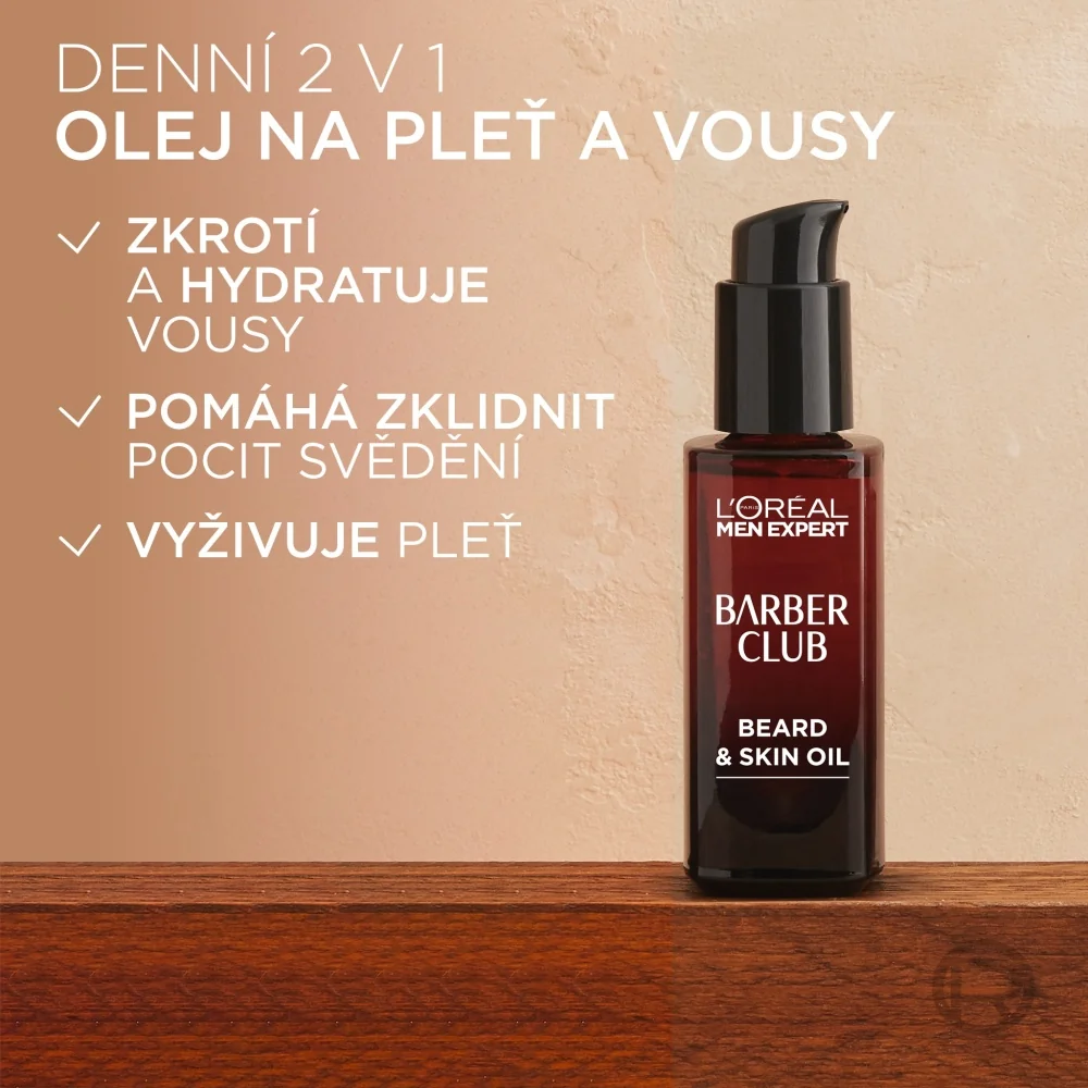 Loréal Paris Men Expert Barber Club pečující olej na vousy a pleť 30 ml