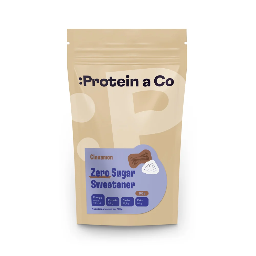 Protein a Co Sladidlo ochucené Zero sugar 300 g Cinnamon