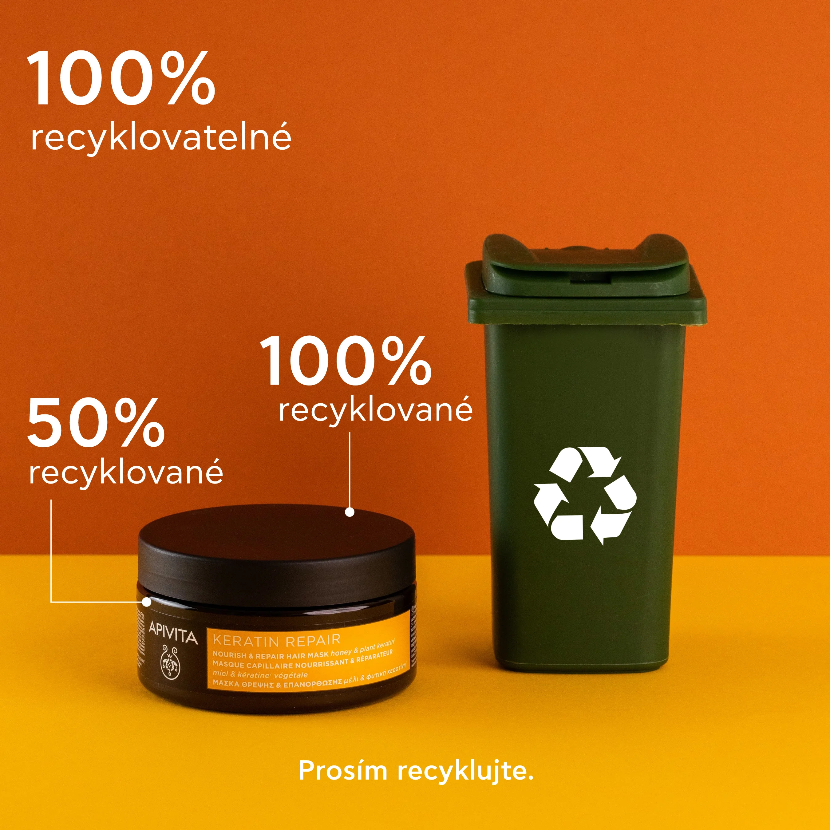 APIVITA Keratin Repair regenerační vlasová maska 200 ml