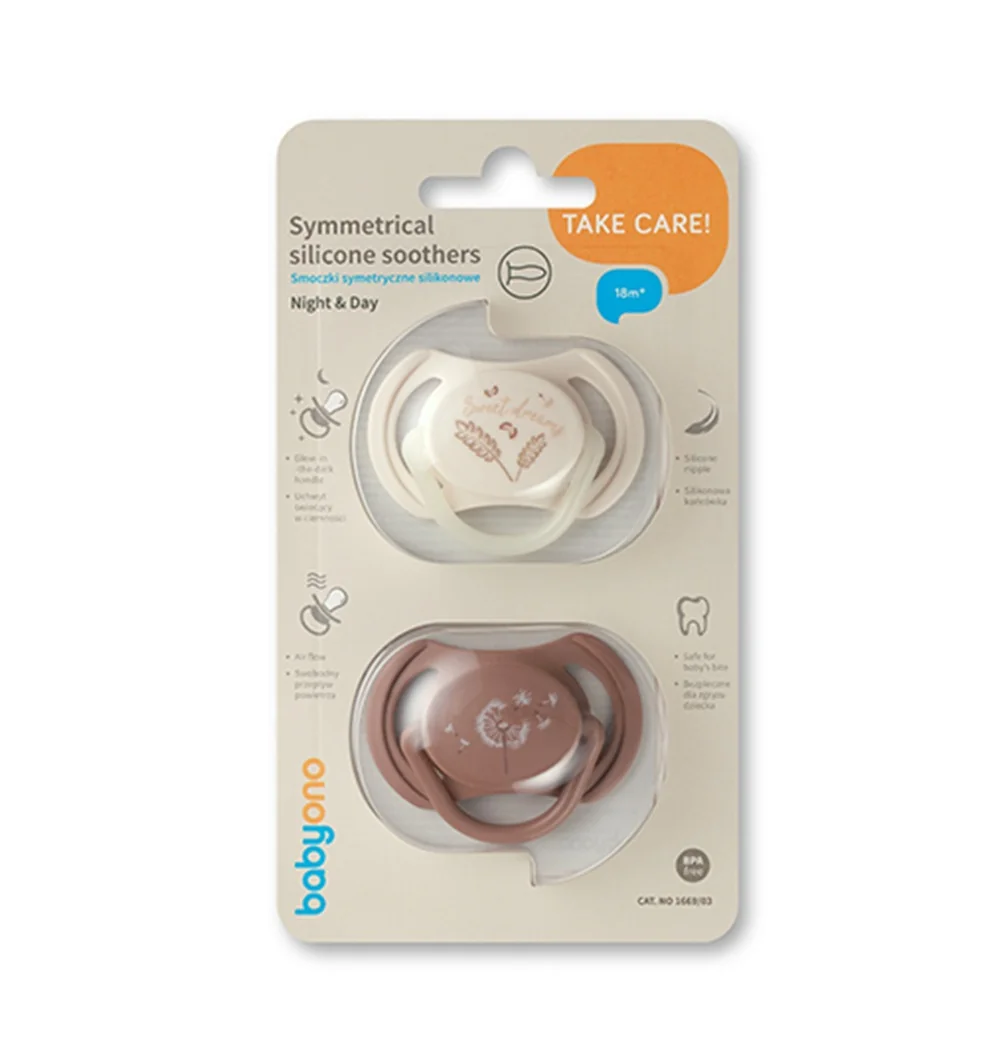 Babyono Dudlíky symetrické 18m+ 2 ks