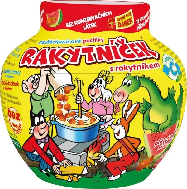 Rakytníček Multivitaminové pastilky s rakytníkem - meloun 120ks