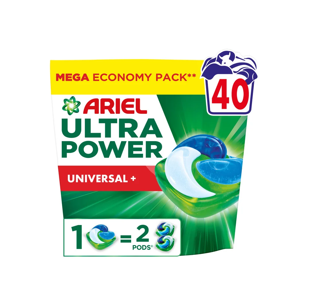 Ariel Ultra Power Pods Universal+ kapsle na praní 40 ks