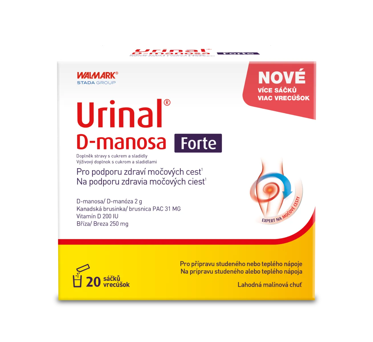 Walmark Urinal D-manosa Forte 20 sáčků