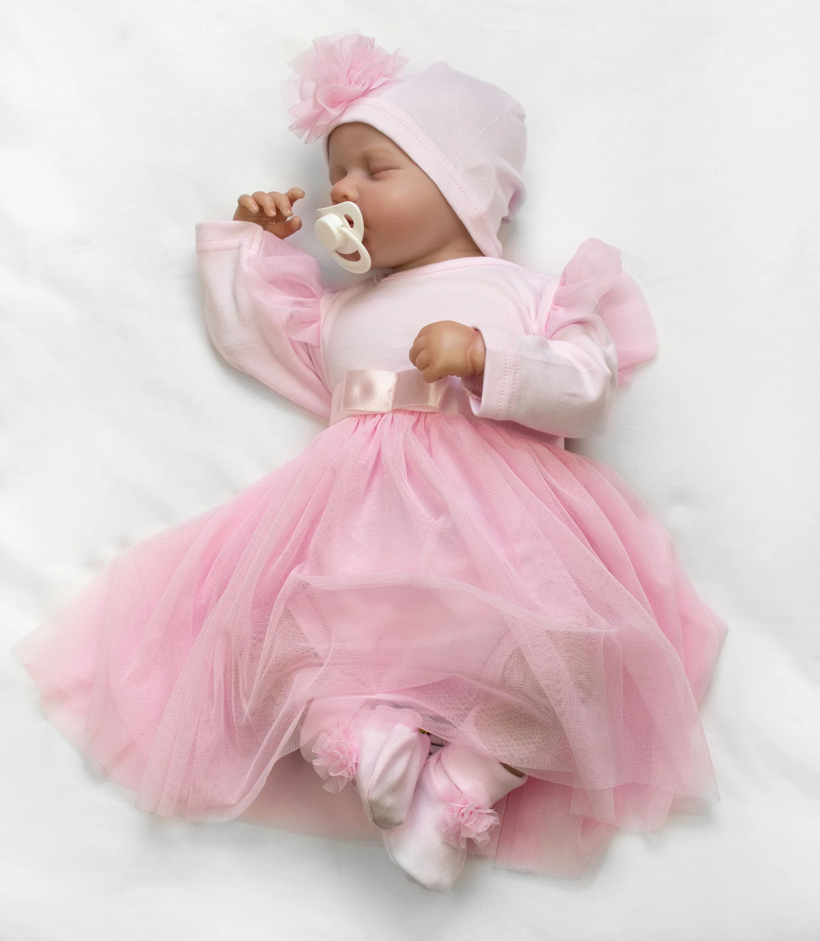 Baby Nellys Luxusní 4D slavnostní sada oblečení pro miminko Girl - růžová vel. 62