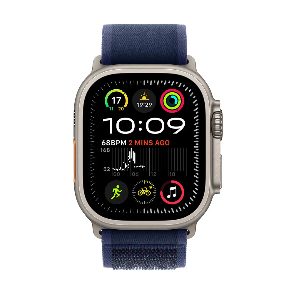 Apple Watch Ultra 2 49mm Natur Tit, Blue Trail,S/M chytré hodinky