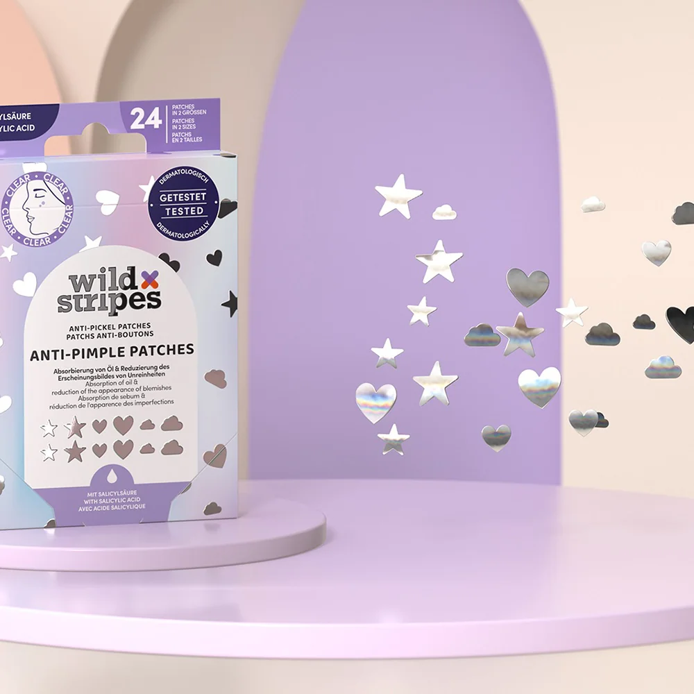 Wild Stripes Anti-Pimple Patches Holo Clear s kyselinou salicylovou 24 ks