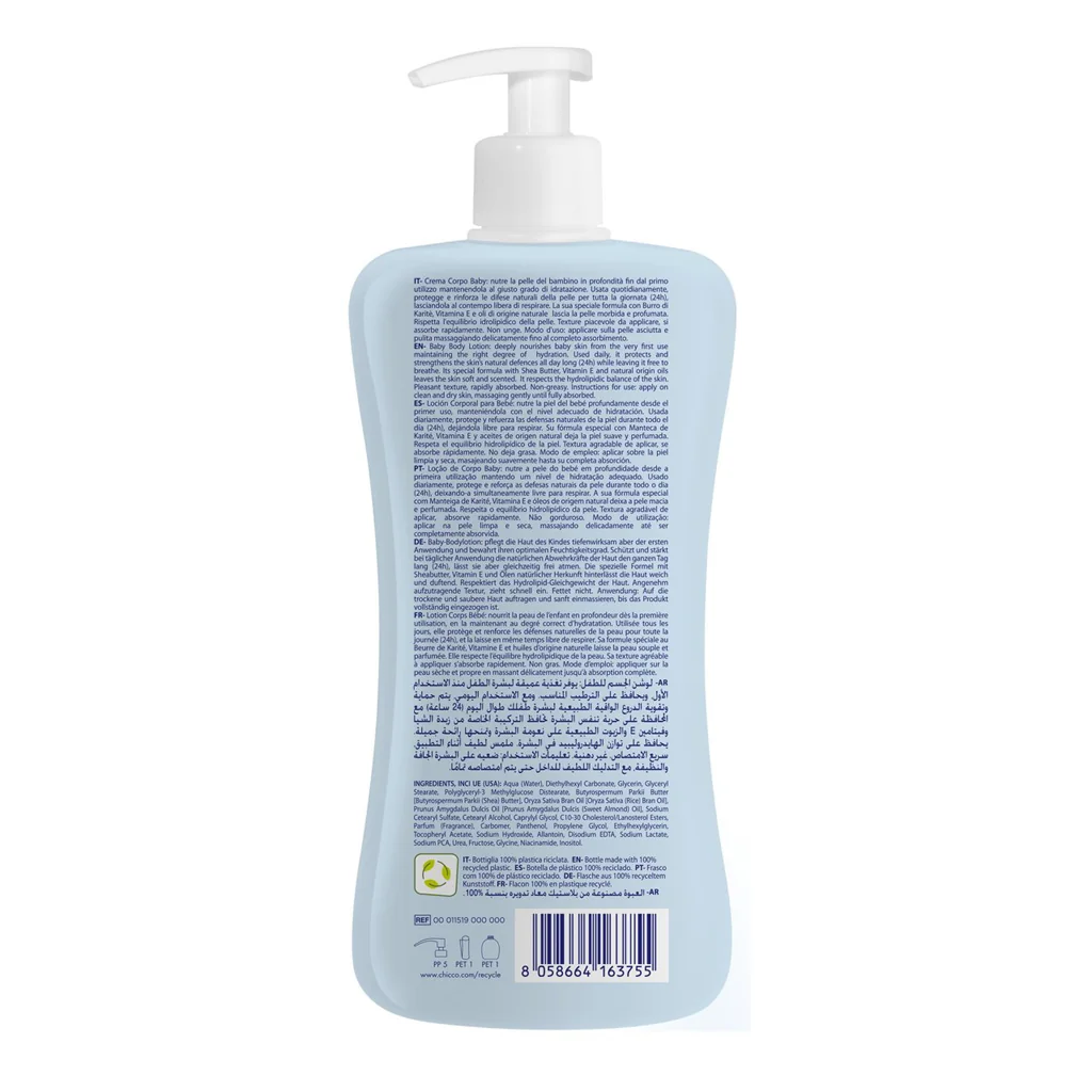 Chicco Tělové mléko Natural Sensation 0m+ 500 ml