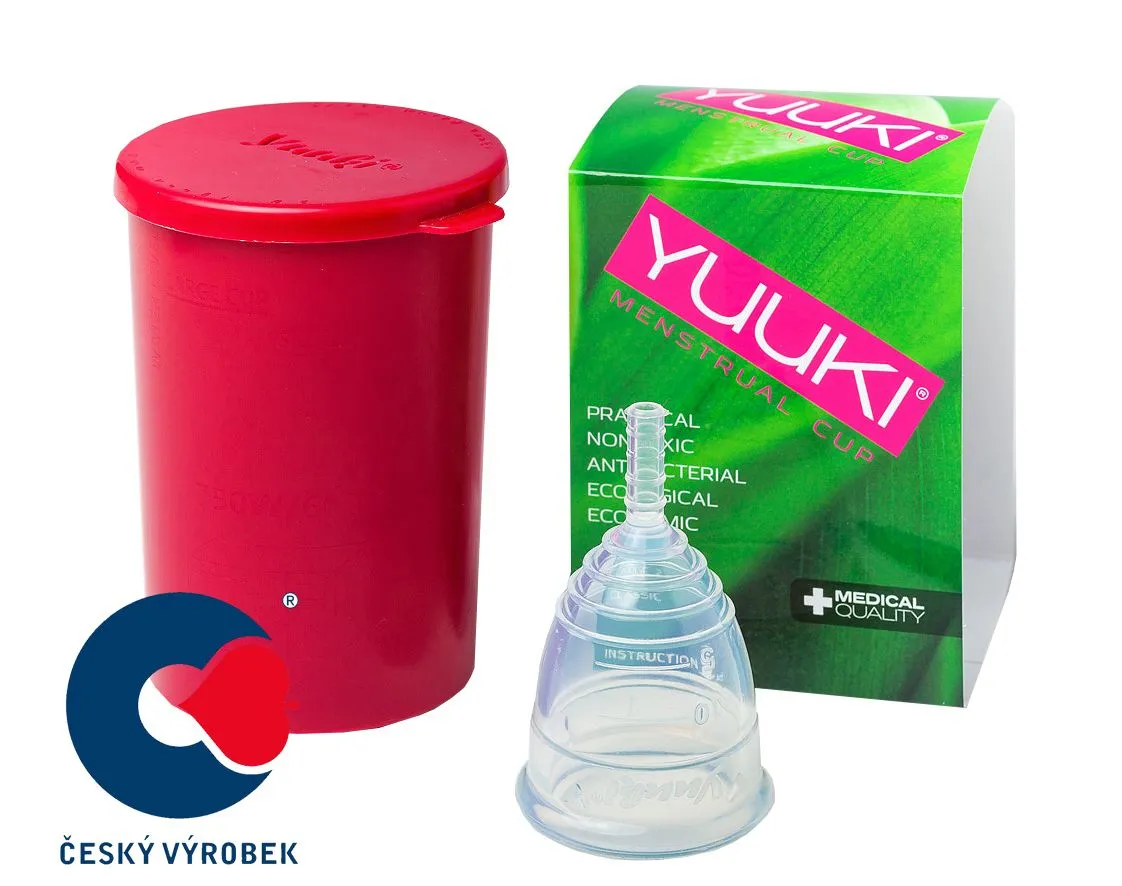 YUUKI Menstruační kalíšek Classic Small set 1 ks + dezinfekční krabička