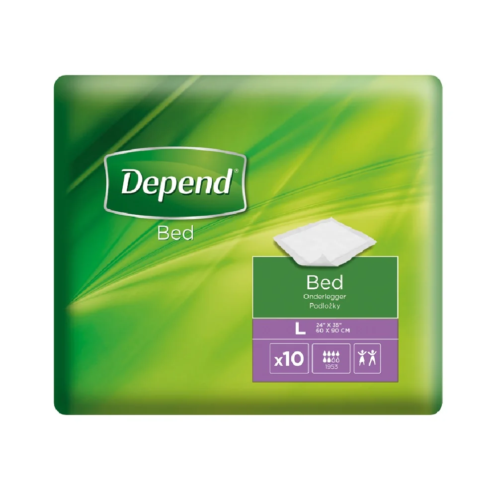 Depend Bed Large 60x90 cm inkontinenční podložky 10 ks