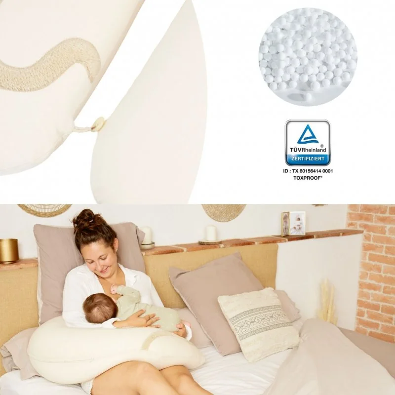 Babymoov multifunkční polštář B.LOVE BUNDLE Earth Off White + náhradní potah Terracotta