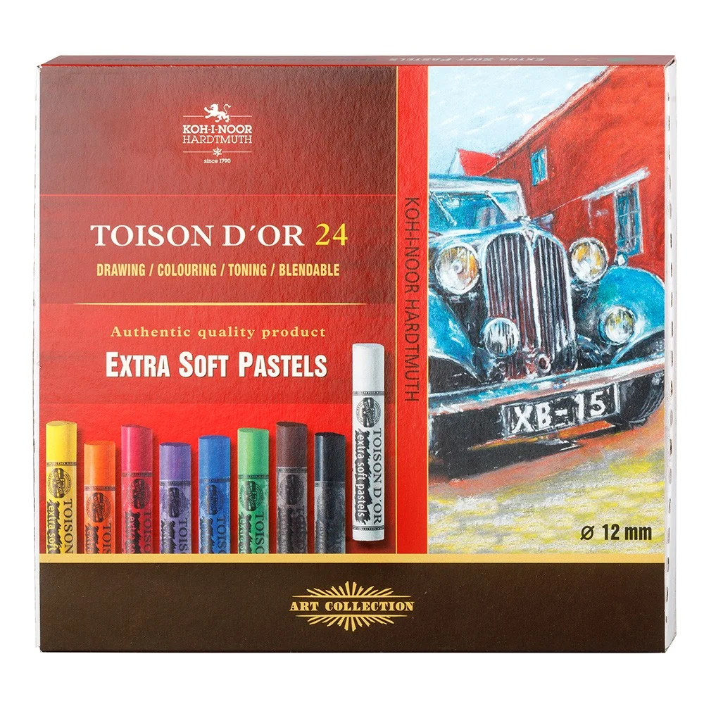 KOH-I-NOOR TOISON D´OR EXTRA SOFT 8554/24 - prašné křídy - 24 ks