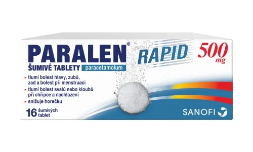 PARALEN® je tradiční součástí českých lékarniček  Prohlédněte si také šumivé tablety PARALEN® RAPID 500 mg