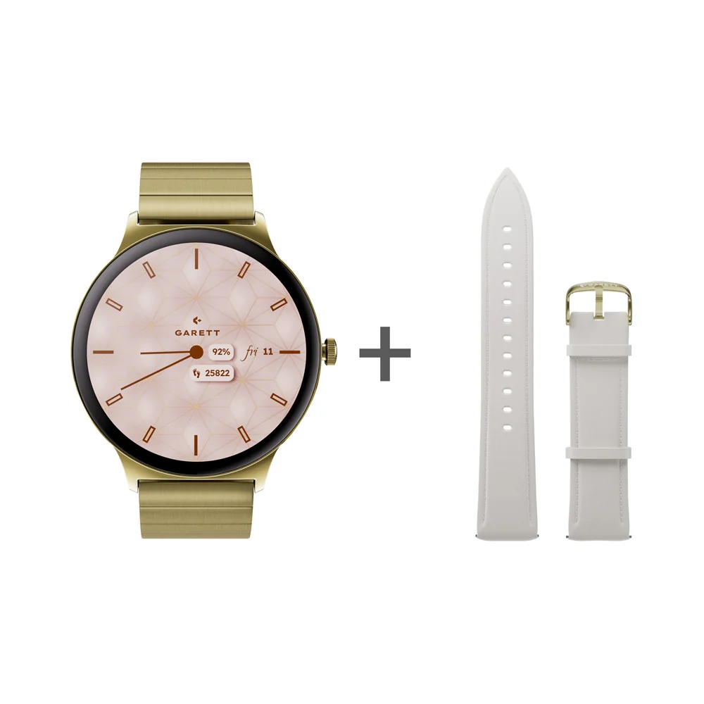 Garett Verona 2 chytré hodinky Gold Solid Steel