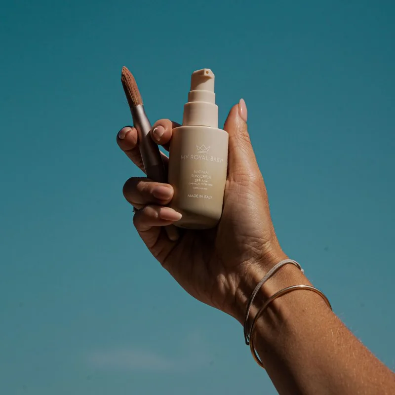 MyRoyalBaby přírodní opalovací krém SPF 50+ 50ml + kartáček s pouzdrem