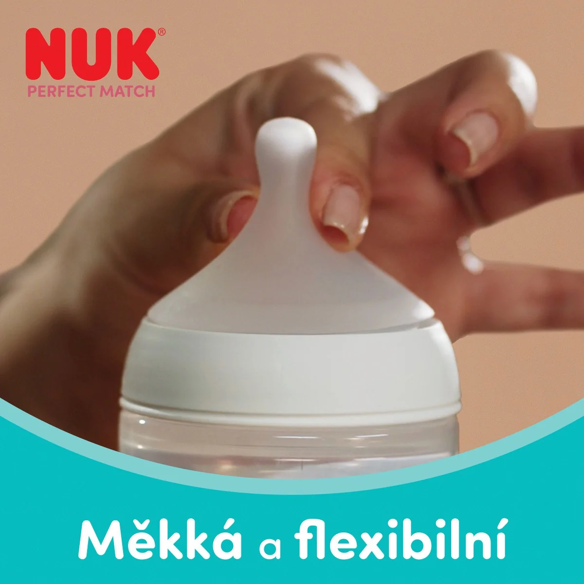 NUK Perfect Match Láhev 3m+ 260 ml 1 ks hippo