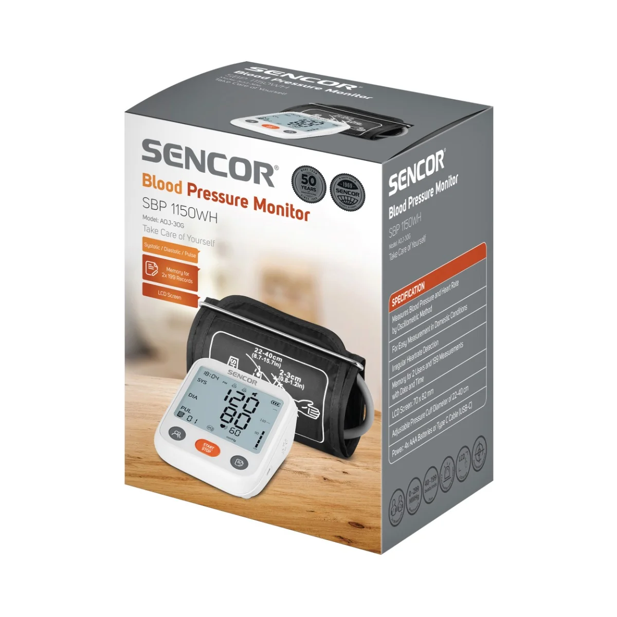 SENCOR SBP 1150WH digitální tlakoměr