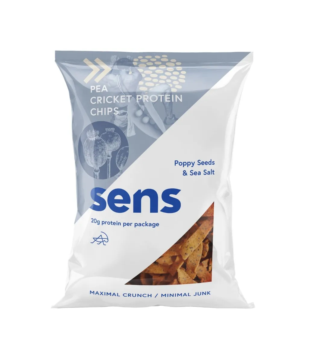SENS Cvrččí Protein chipsy 	 Mák & Mořská sůl 80 g