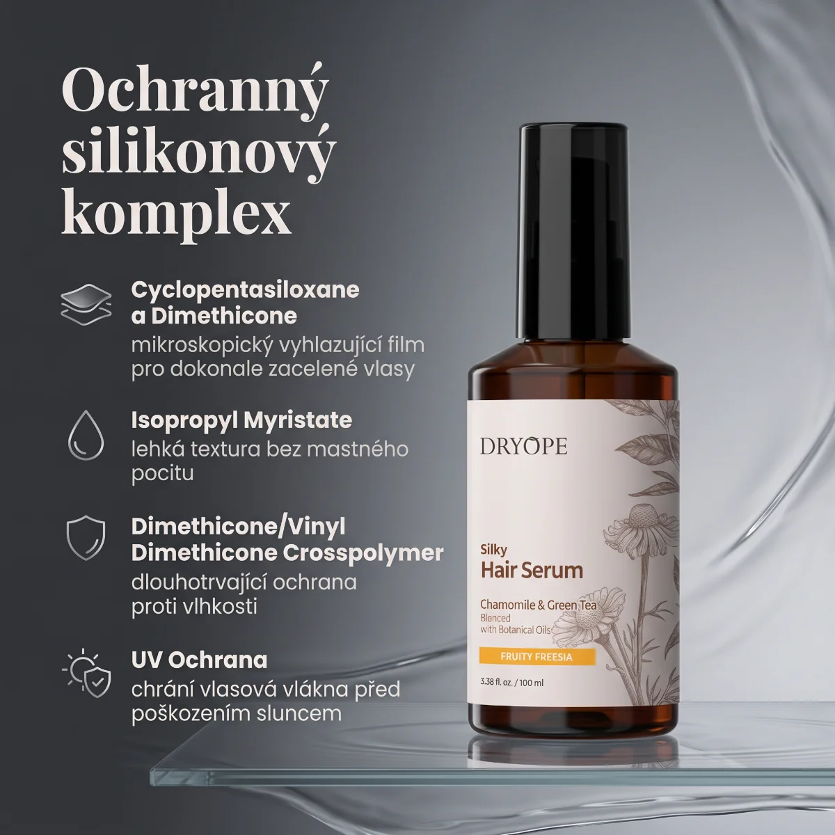 DRYOPE Fruity Freesia intenzivní vyživující sérum na vlasy 100 ml