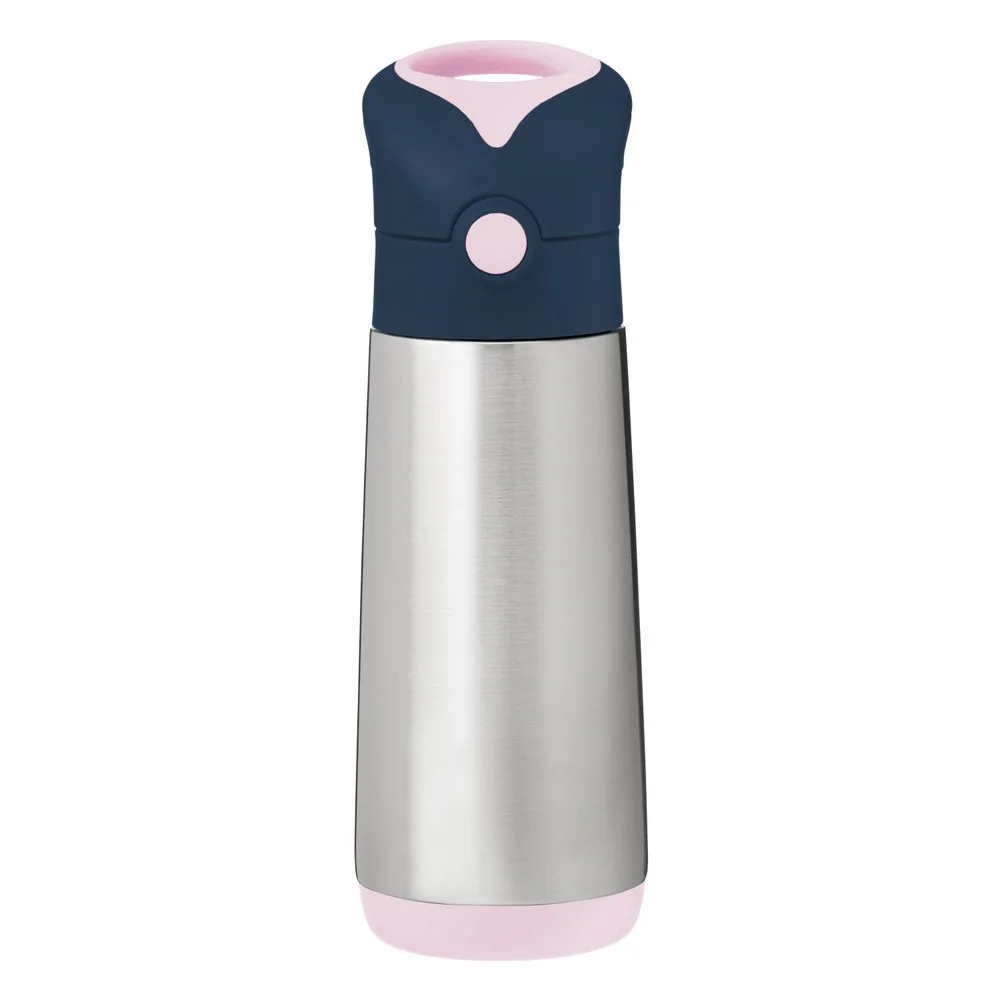 B.BOX Termoska na pití s brčkem 500 ml - indigo/růžová
